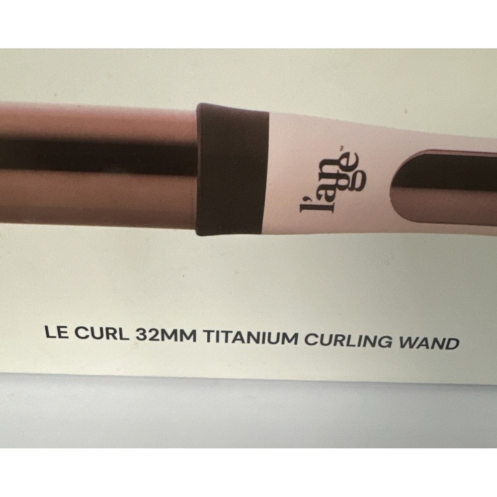 L'ange Le Curl 32mm Titanium Curling Wand Blush Pink Hair Styling Tool NEW - Picture 3 of 7